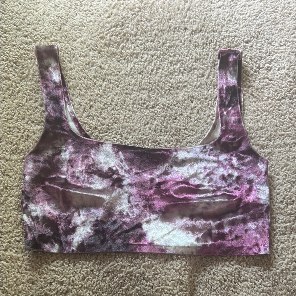 Urban Outfitters Purple Tie-Dye Crop Top